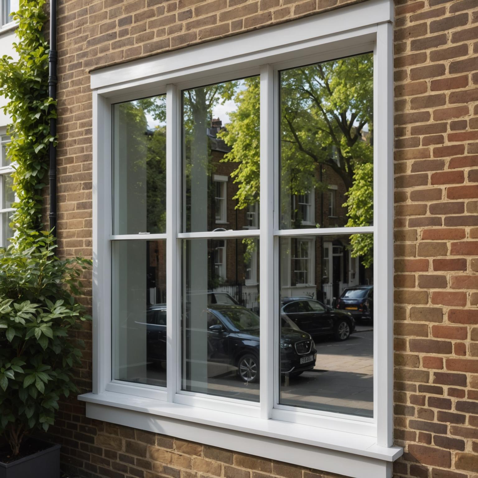 Sparkling sash window after professional cleaning